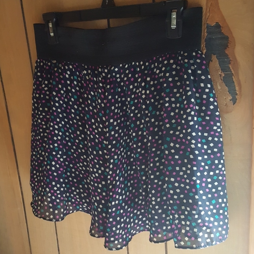 Indigo polka dot fun skirt